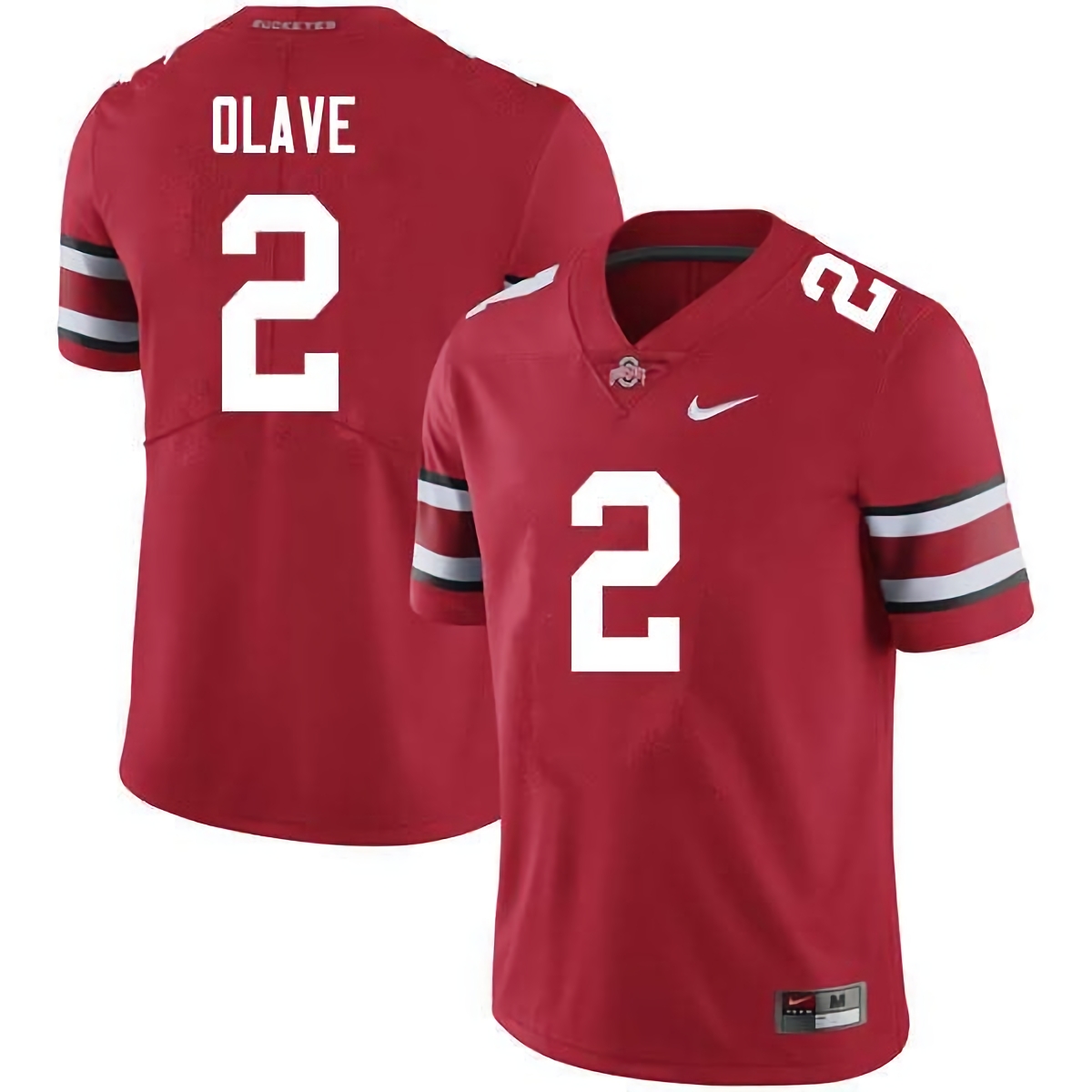 Chris Olave Ohio State Buckeyes Men's NCAA #2 Nike Scarlet College Stitched Football Jersey RKO0556IN